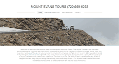 Desktop Screenshot of mountevanstours.com