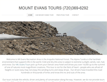 Tablet Screenshot of mountevanstours.com